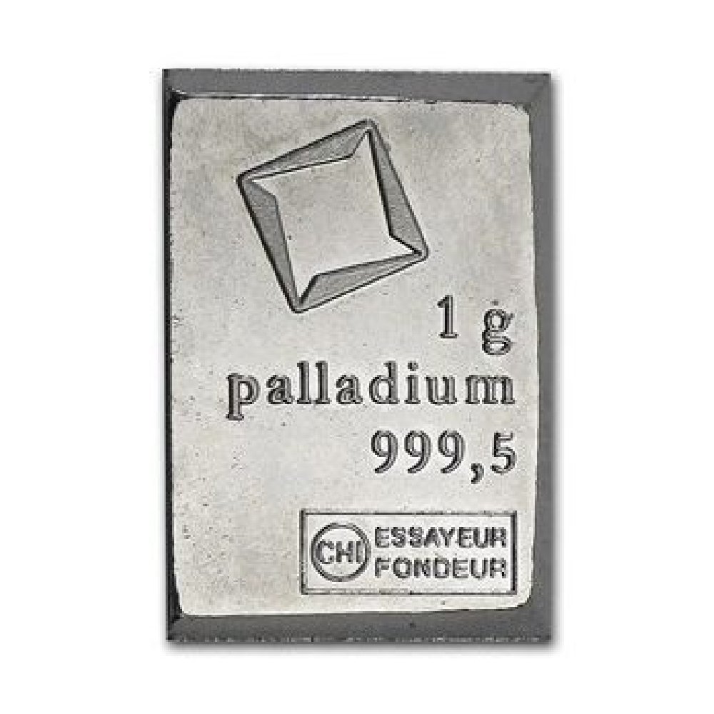 5 gramów - Pallad .999 - 5 x 1g Valcambi Suisse Palladium Bar #1.0