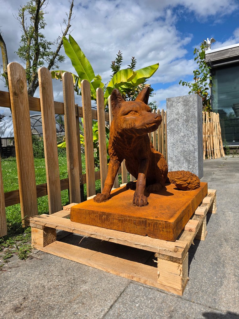 Statue, Large Fox 67cm 47kg - 49 cm - Cast iron #4.3