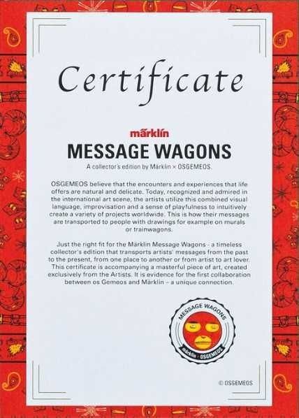 OsGemeos (1974) - Os Gemeos x Märklin, Message Wagons, H0 #2.1
