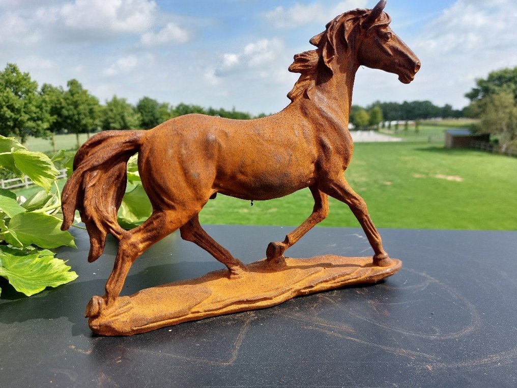 塑像, horse in metal - 24 cm - 铸铁 #1.0