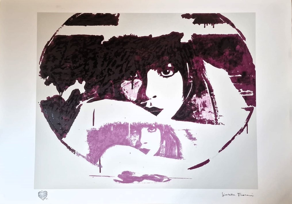 Giosetta Fioroni (1932) - Doppio liberty, violet #1.0