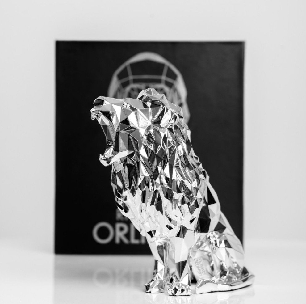 Richard Orlinski (1966) - Roaring Lion (Silver Edition) #2.1