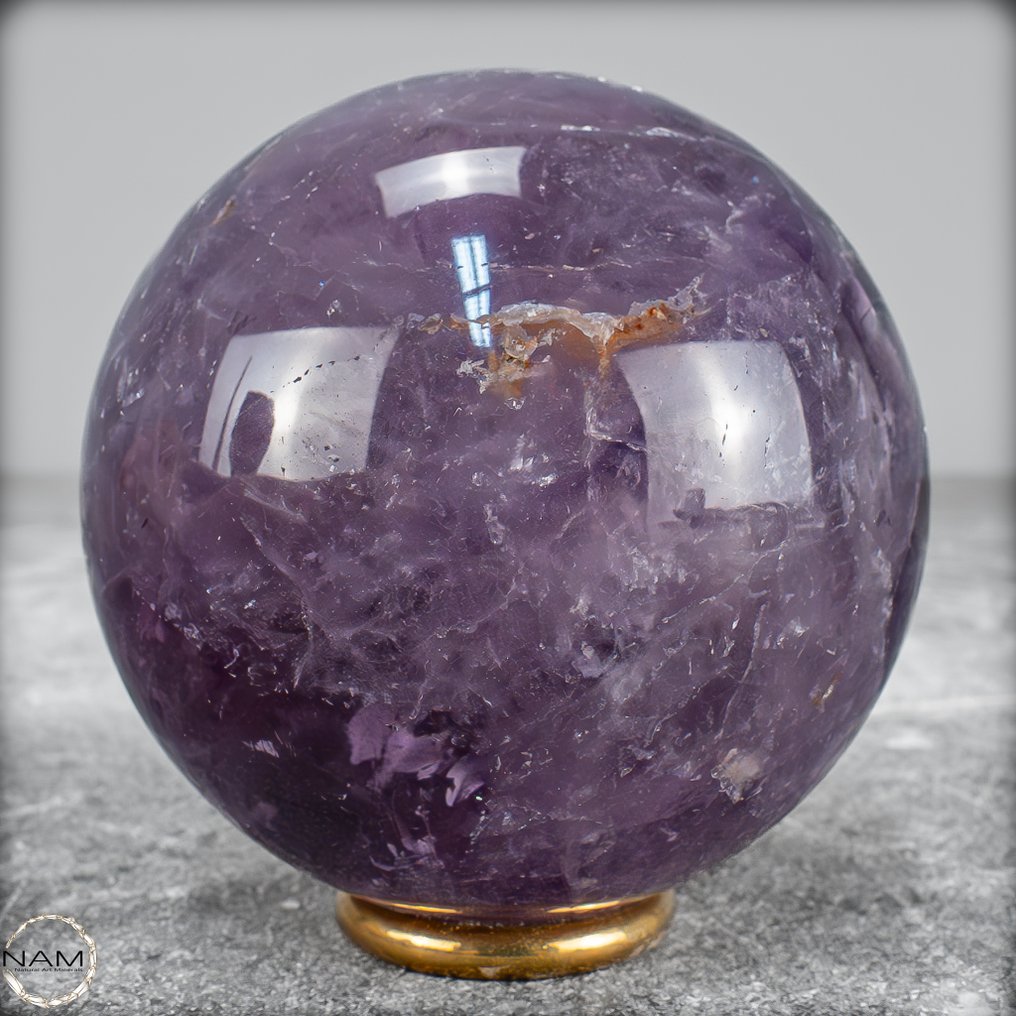 天然稀有紫黄晶 玻利维亚球体- 437.76 g #3.2