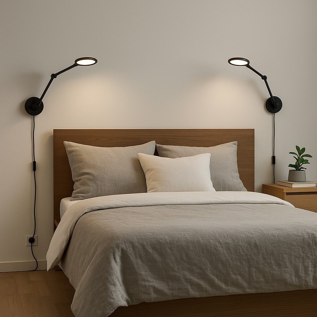 Nordlux - Says Who - 壁灯 (2) - Nordlux Bend 墙壁灯，黑色，可调光 - 金属 #1.0