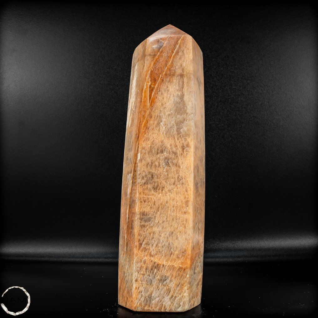 柔和光辉—自然的桃色月光石 方尖碑- 1352.23 g #1.0