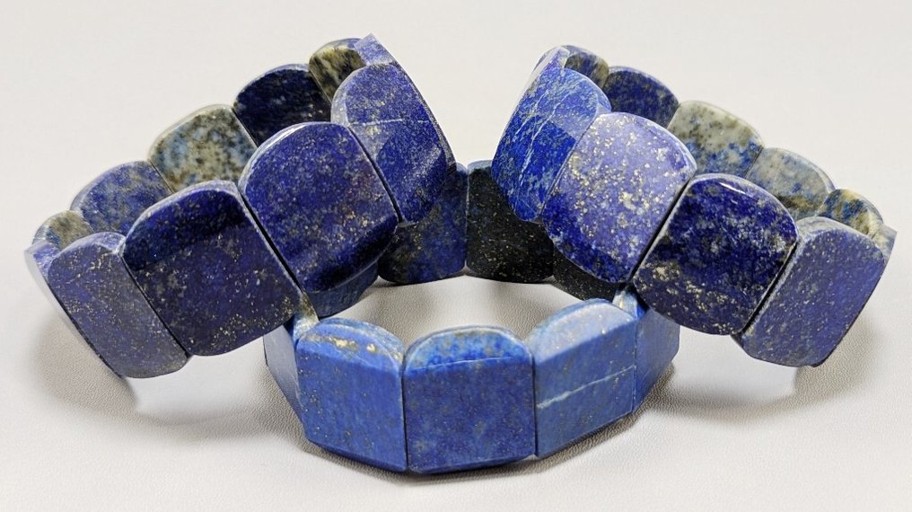 顶级蓝色青金石 手链 - 高度: 220 mm - 闊度: 220 mm- 196 g - (3) #2.1