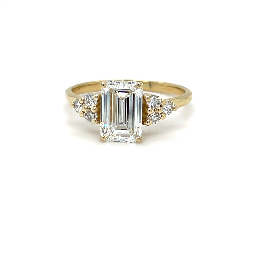 Ingen reservasjonspris - Ring - 14 karat Gull - 3.00ct. tw. Diamant (Lab-dyrket) - Diamant #1.0