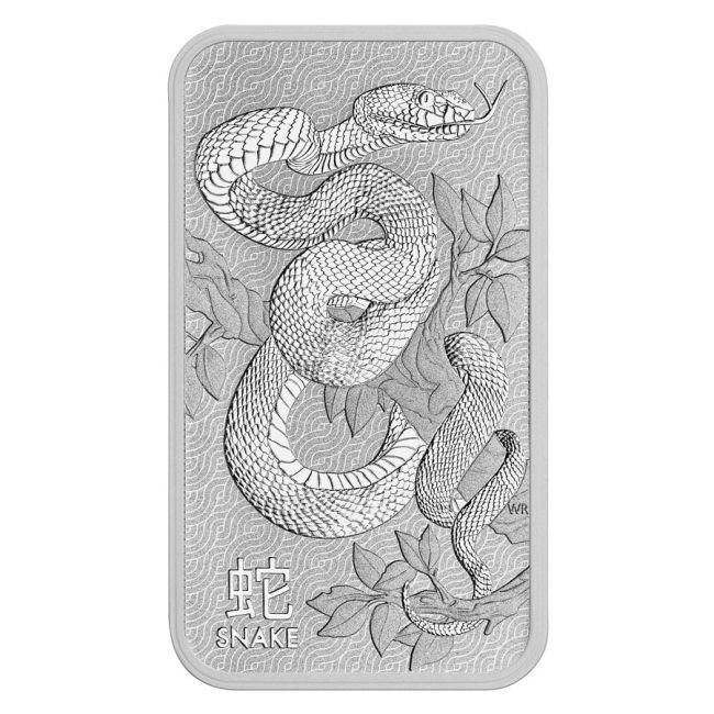 1 Troy Ounce - Argento .999 - 1 oz Australian Lunar Snake 9999 Fine Silver Bar  (Senza prezzo di riserva) #1.0