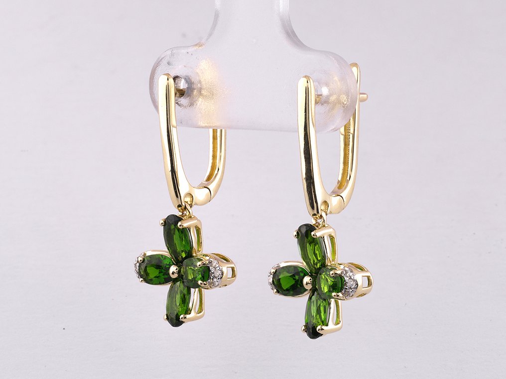 Korvakorut - 14 kt. Keltakulta - 1.78ct. tw. Timantti (Luonnollinen) #3.2