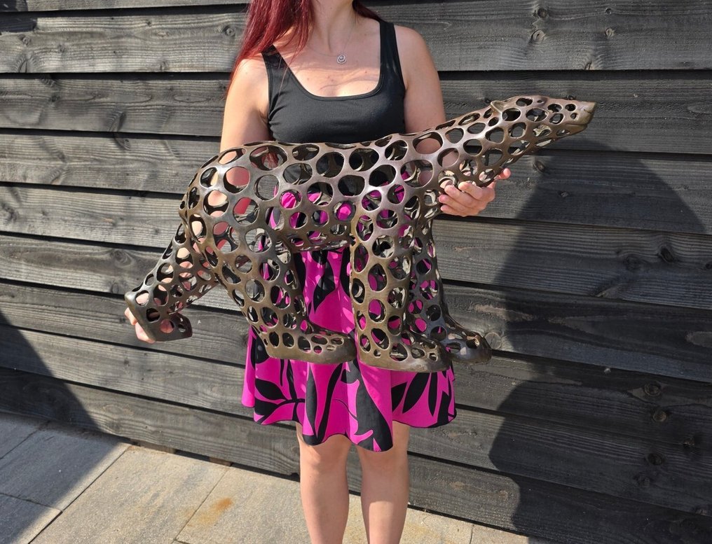 Statue, XL Bronze Polar Bear - after Francois Pompon - 44.5 cm - Bronze #1.0