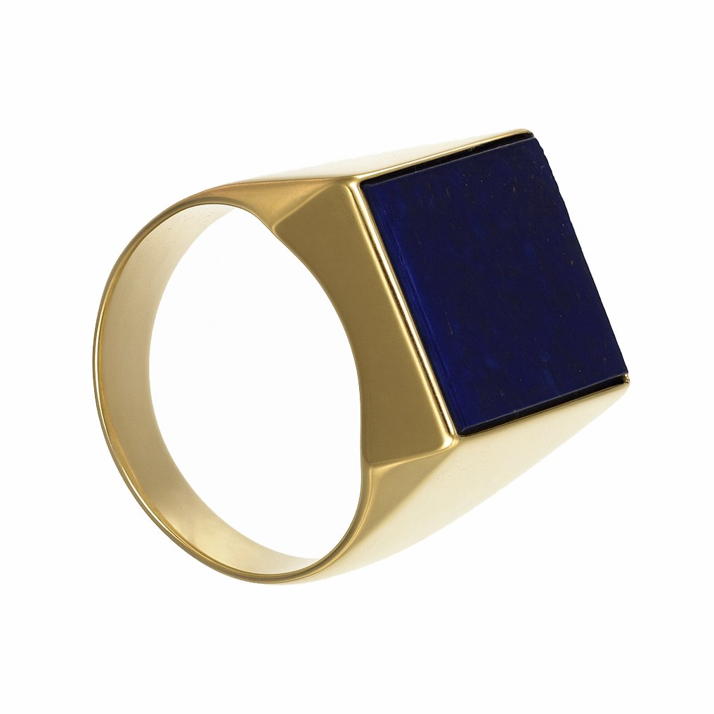 Anello - 18 carati Oro giallo - 15.00ct. tw. Lapislazzuli #1.0