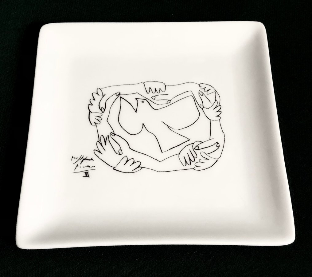 XL art - 煙灰缸 - “The Dove of the Peace” - 瓷器 - 继承毕加索 #1.0