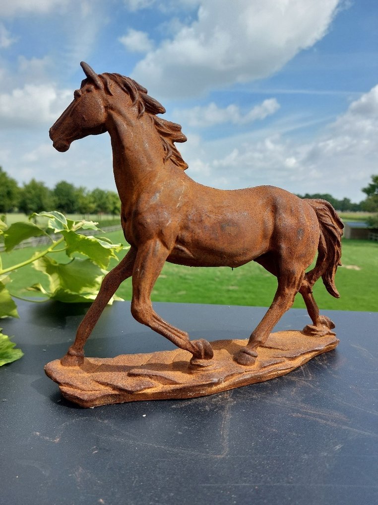 塑像, horse in metal - 24 cm - 铸铁 #4.3