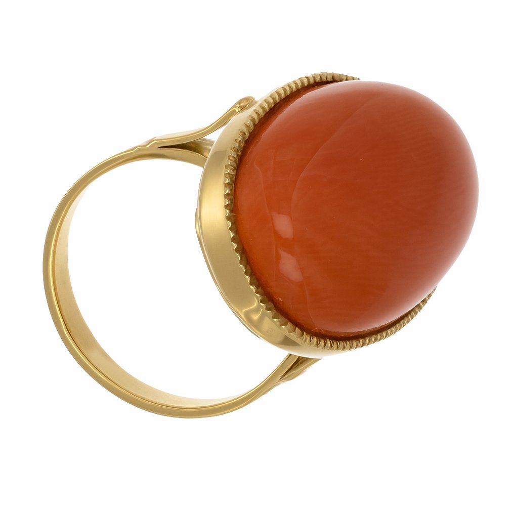 Ring - 18 karat Gull Korall #1.0