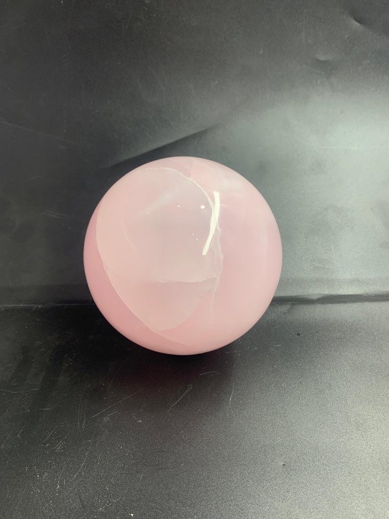 粉色锰方解石荧光 球体带底座 - 高度: 111 mm - 宽度: 111 mm- 2350 g - (1) #2.1
