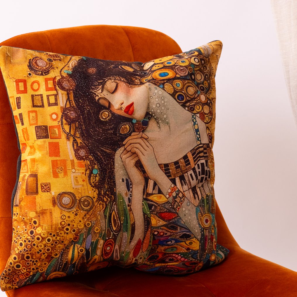 3 Artistic Federations 45×45 cm - Tribute to Klimt – Made in Italy - Cushion (3) #3.2