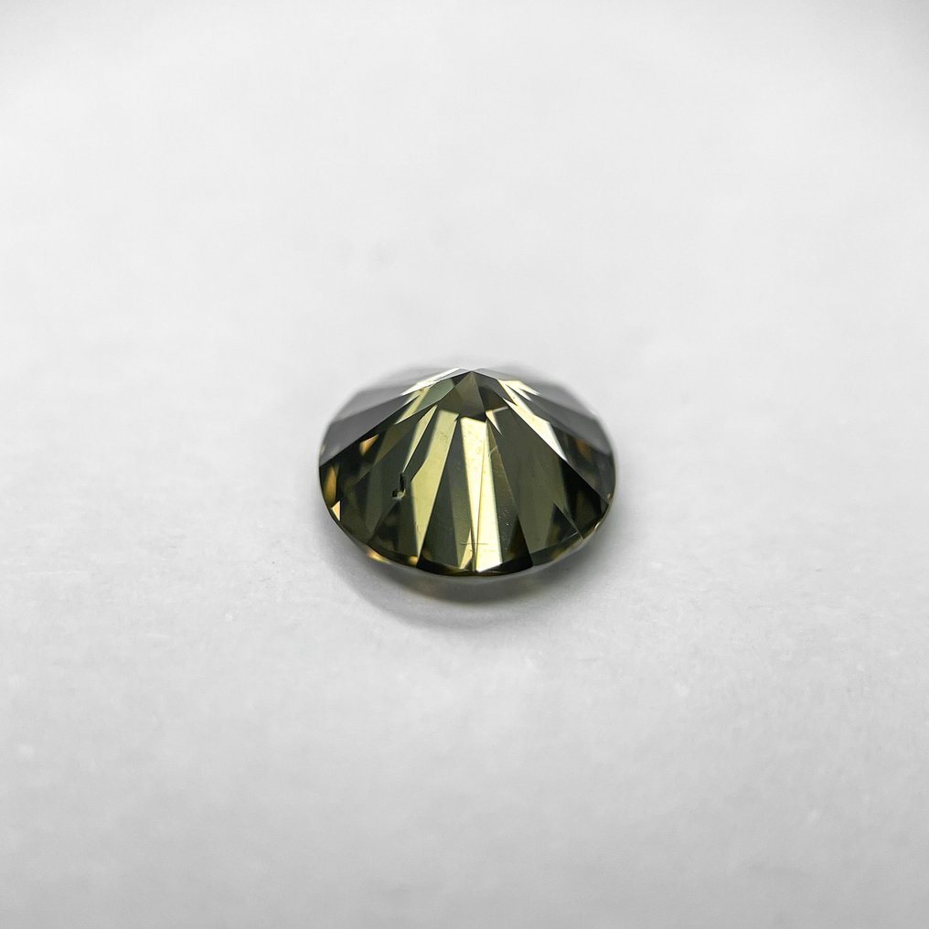 1 pcs 鑽石  (天然彩色)  - 2.02 ct - 圓形 - Fancy dark 褐色, 淡綠色 黃色 - SI2 - 美國寶石學院（Gemological Institute of America (GIA)） #4.3