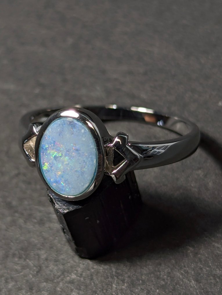 Opal - Silver - Ring - Lightning Ridge Australia #3.2
