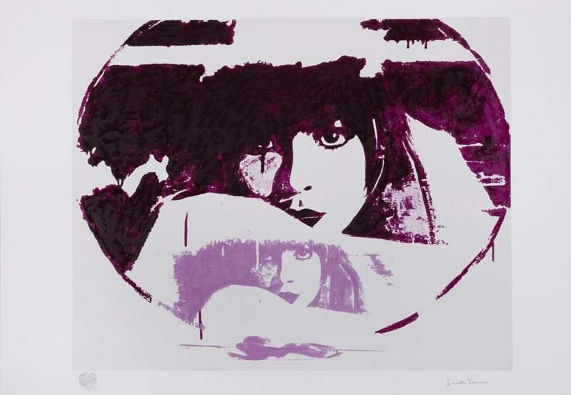 Giosetta Fioroni (1932) - Doppio liberty, violet #4.3