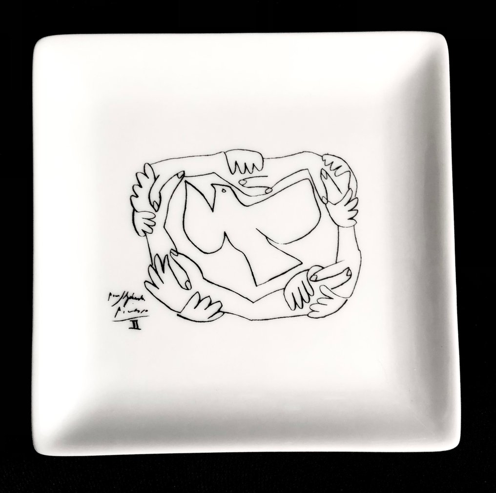 XL art - 煙灰缸 - “The Dove of the Peace” - 瓷器 - 继承毕加索 #1.0