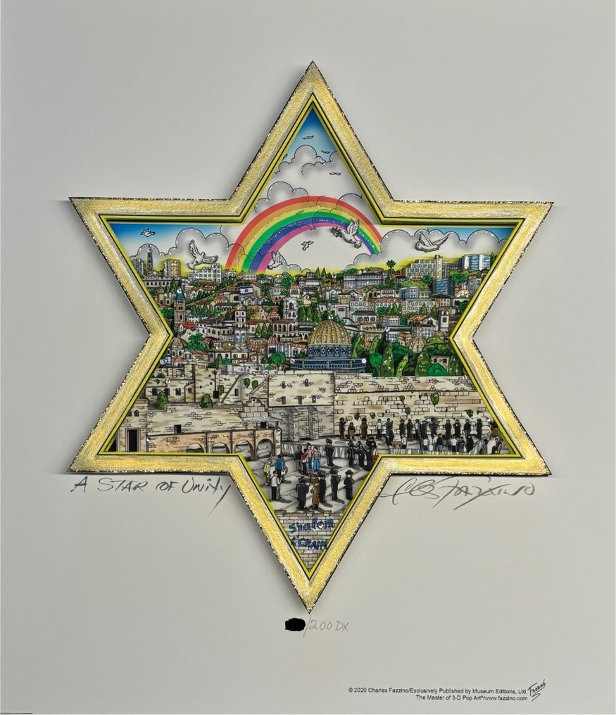 Charles Fazzino (1955) - A Star of Unity #1.0