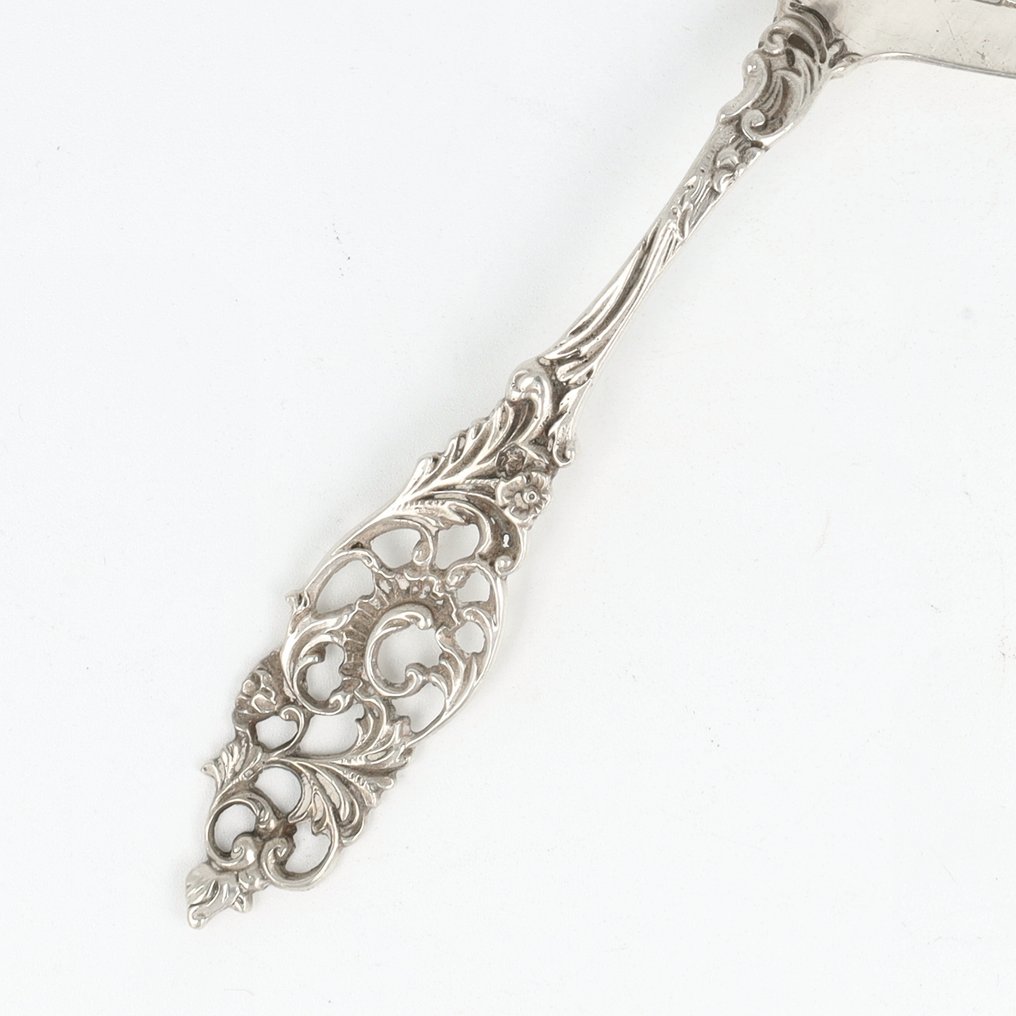 Rococo Neoclassical Patisserieschep / Pasteischep - Lingură - .833 argint #1.0