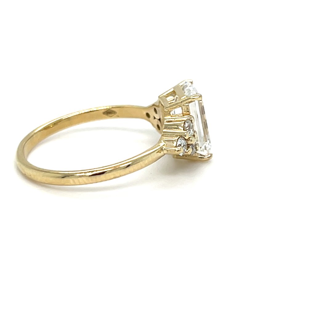 Ingen reservasjonspris - Ring - 14 karat Gull - 3.00ct. tw. Diamant (Lab-dyrket) - Diamant #3.2