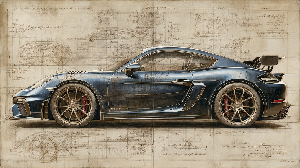 CARCANVAS_IT - Porsche GT4 RS in Da vinci Style #1.0