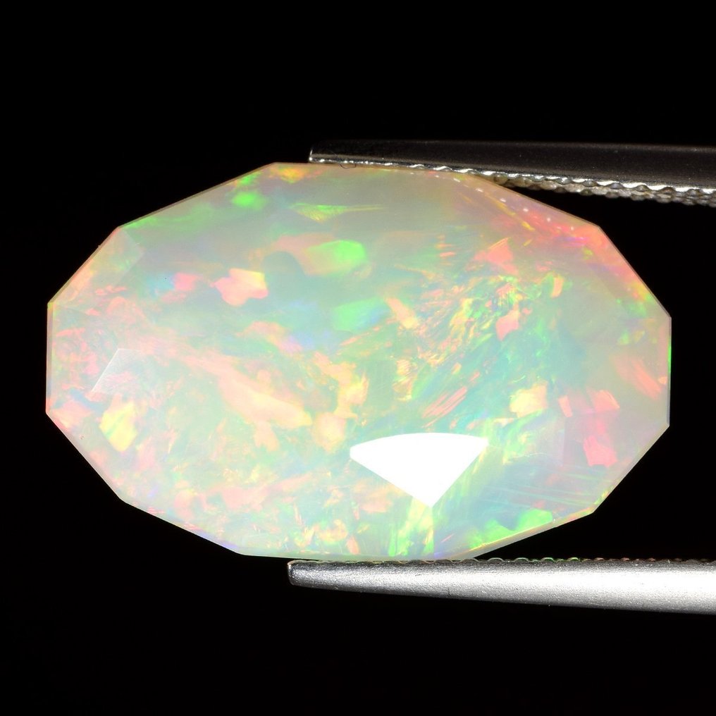 1 pcs Hvid Opal - 11.58 ct - Antwerp Laboratory for Gemstone Testing (ALGT) #1.0