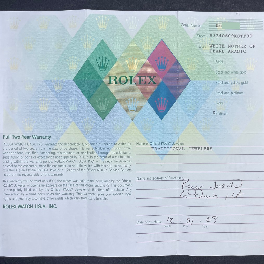 Rolex - Cellini Cellinium - 5240 - 中性 - 2001 #2.1