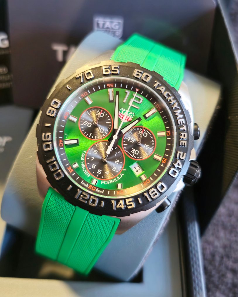 TAG Heuer - Formula 1 Chronograph Green Special2022 Full set Unworn! - Ingen mindstepris - CAZ101AP.WQS3889 - Mænd - 2022 #3.2