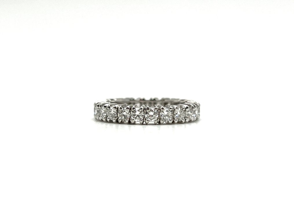 戒指 白金 -  1.15ct. tw. 钻石 (天然)  #1.0