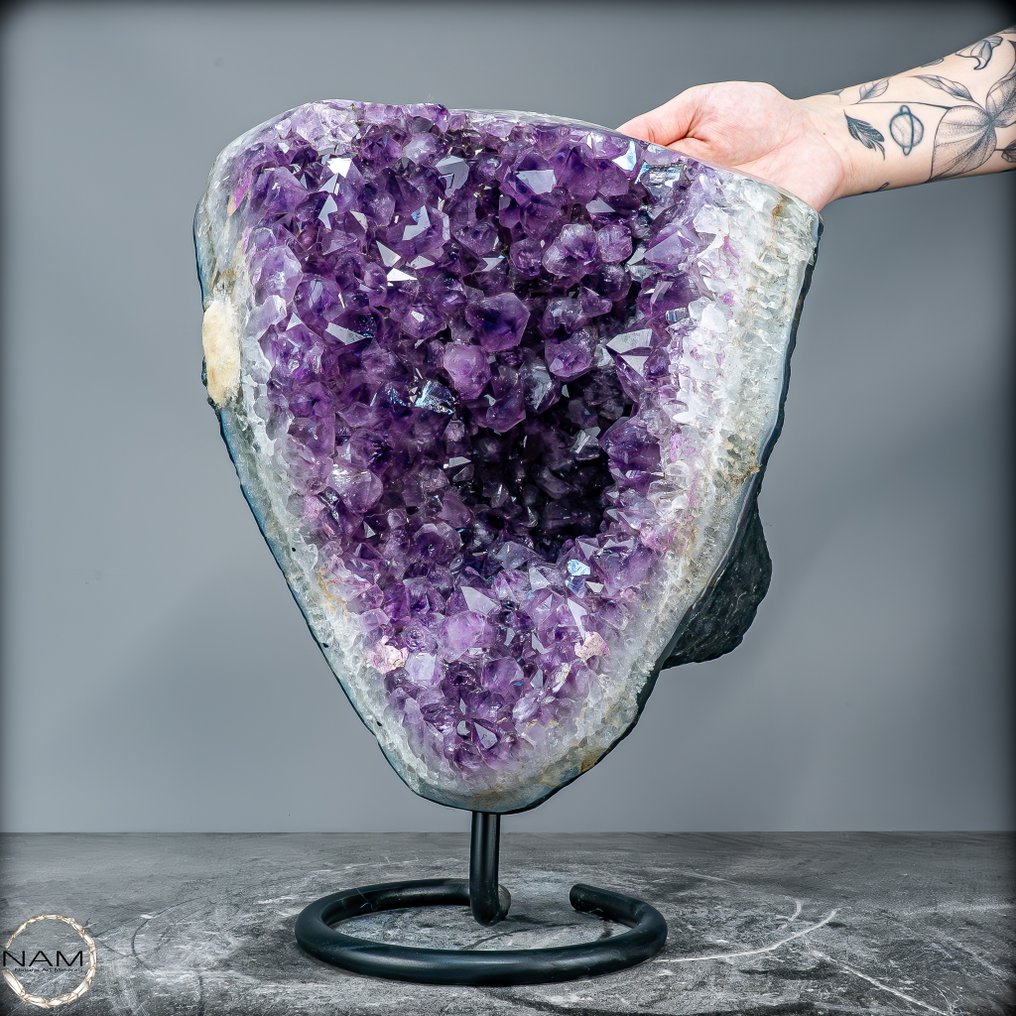 稀有天然糖衣紫水晶底座陈列 乌拉圭- 13039.42 g #3.2