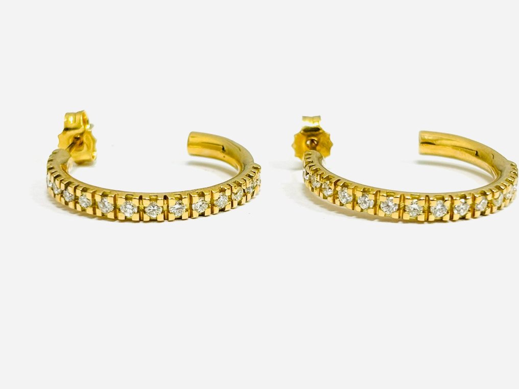 Other brand - 耳環 - 18 克拉 黃金 -  1.25ct. tw. 鉆石 (天然)  - Astralia - 意大利制造 #1.0