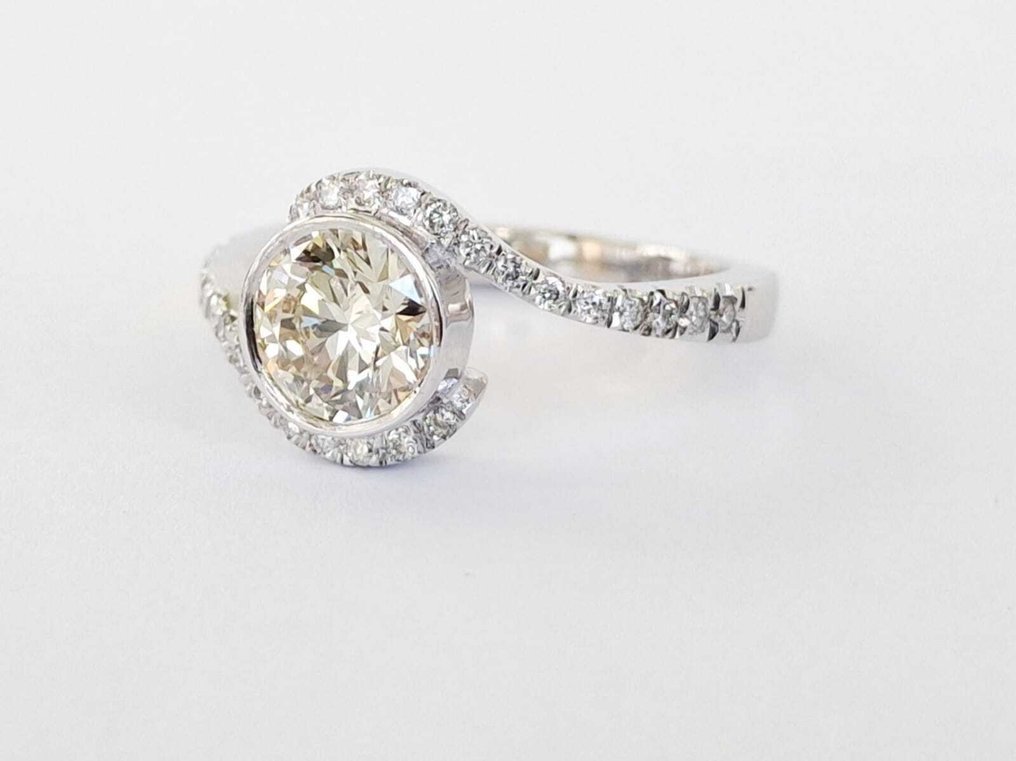 Δαχτυλίδι αρραβώνων - 18 καράτια Λευκός χρυσός - 1.04ct. tw. Διαμάντι (Φυσικό) - Διαμάντι #2.1