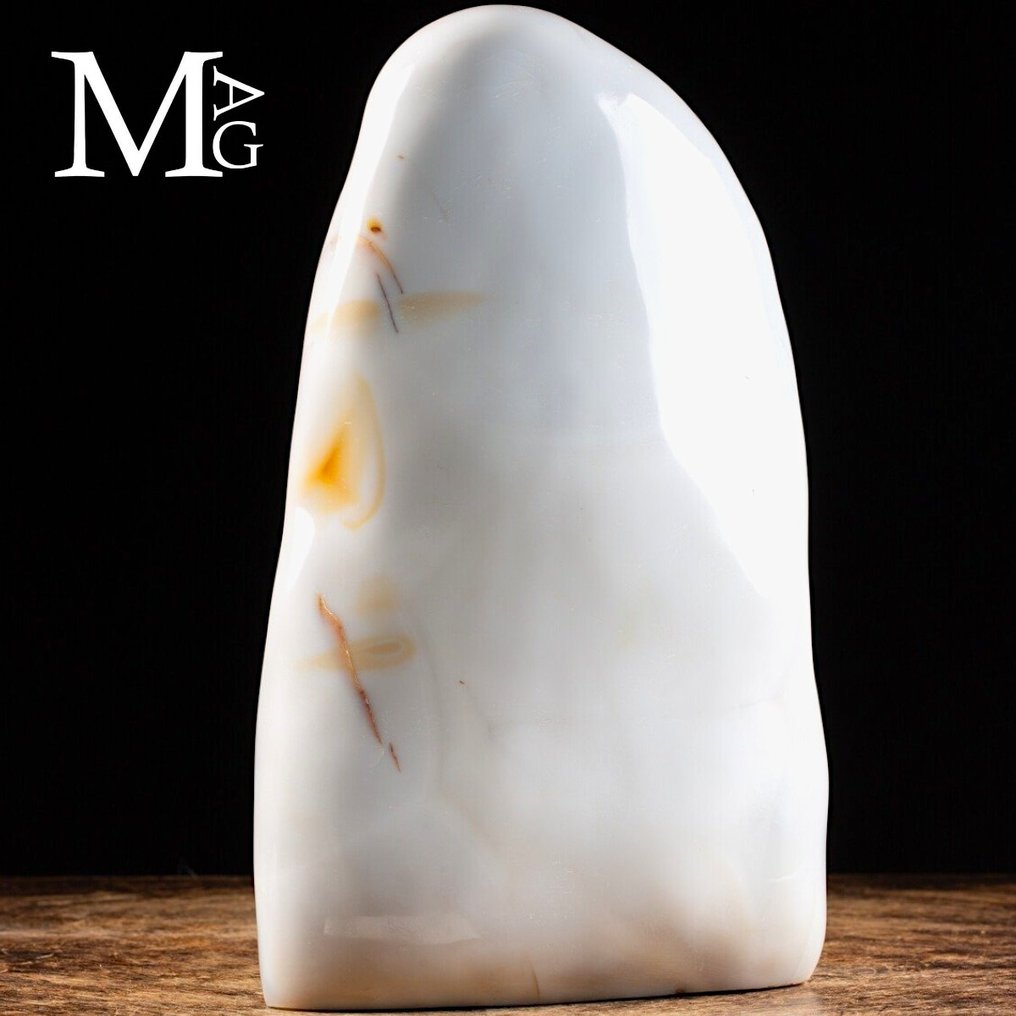 White Agate Free Form - Massive Formation of White Ocellated Agate - Altezza: 285 mm - Larghezza: 185 mm- 7135 g #1.0
