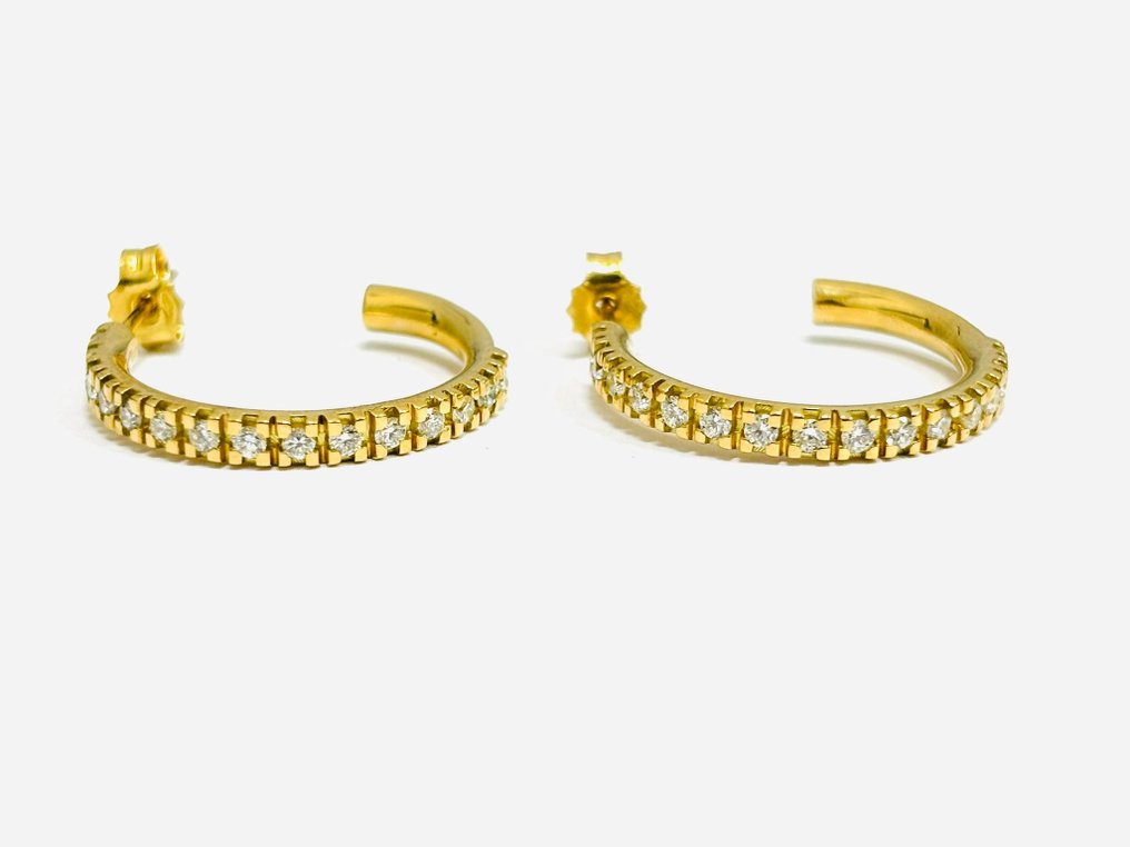 Other brand - 耳環 - 18 克拉 黃金 -  1.25ct. tw. 鉆石 (天然)  - Astralia - 意大利制造 #1.0