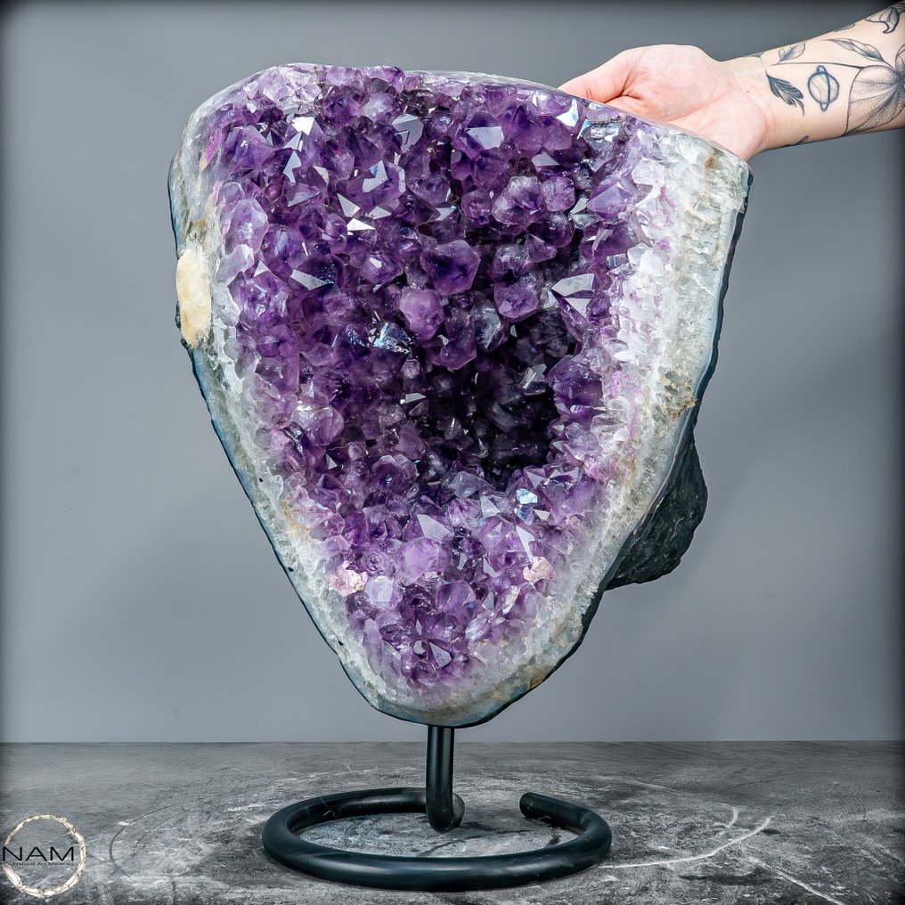 稀有天然糖衣紫水晶底座陈列 乌拉圭- 13039.42 g #1.0