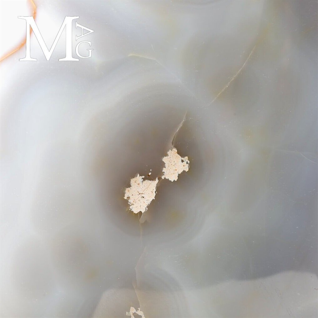 White Agate Free Form - Massive Formation of White Ocellated Agate - Altezza: 285 mm - Larghezza: 185 mm- 7135 g #2.1