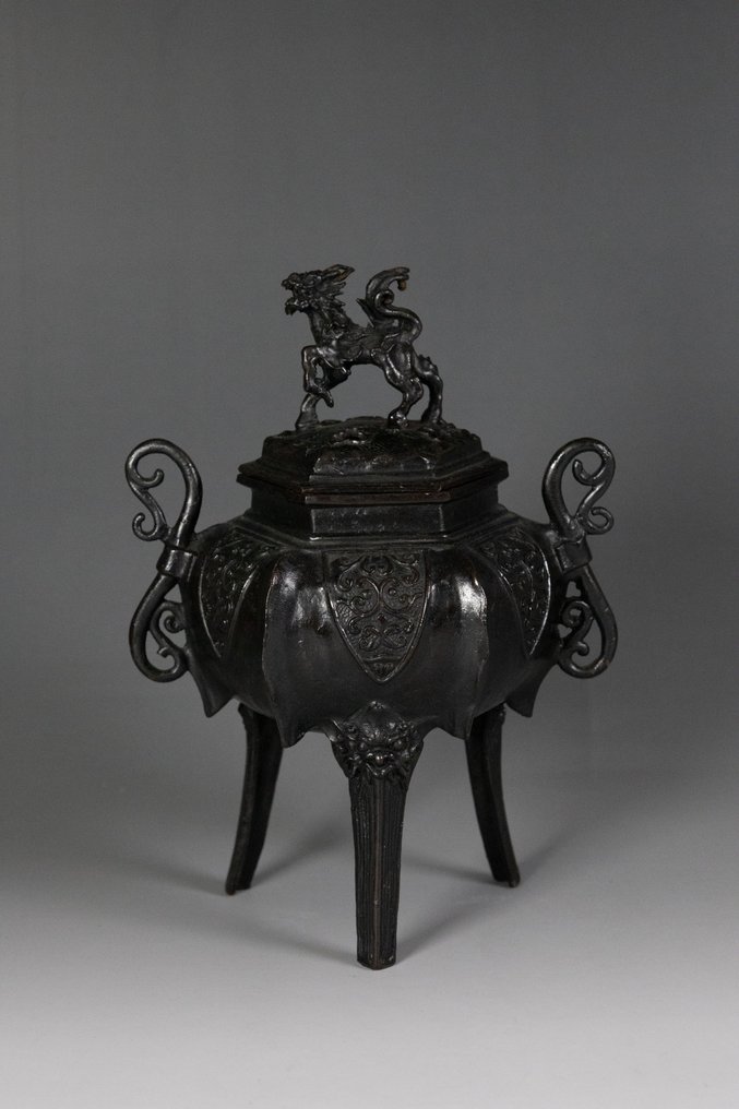 Tsunetaro Futagami 二上常太郎(1896–1982) - Θυμιατό - Μπρούντζος - Χάλκινο θυμιατήριο #1.0