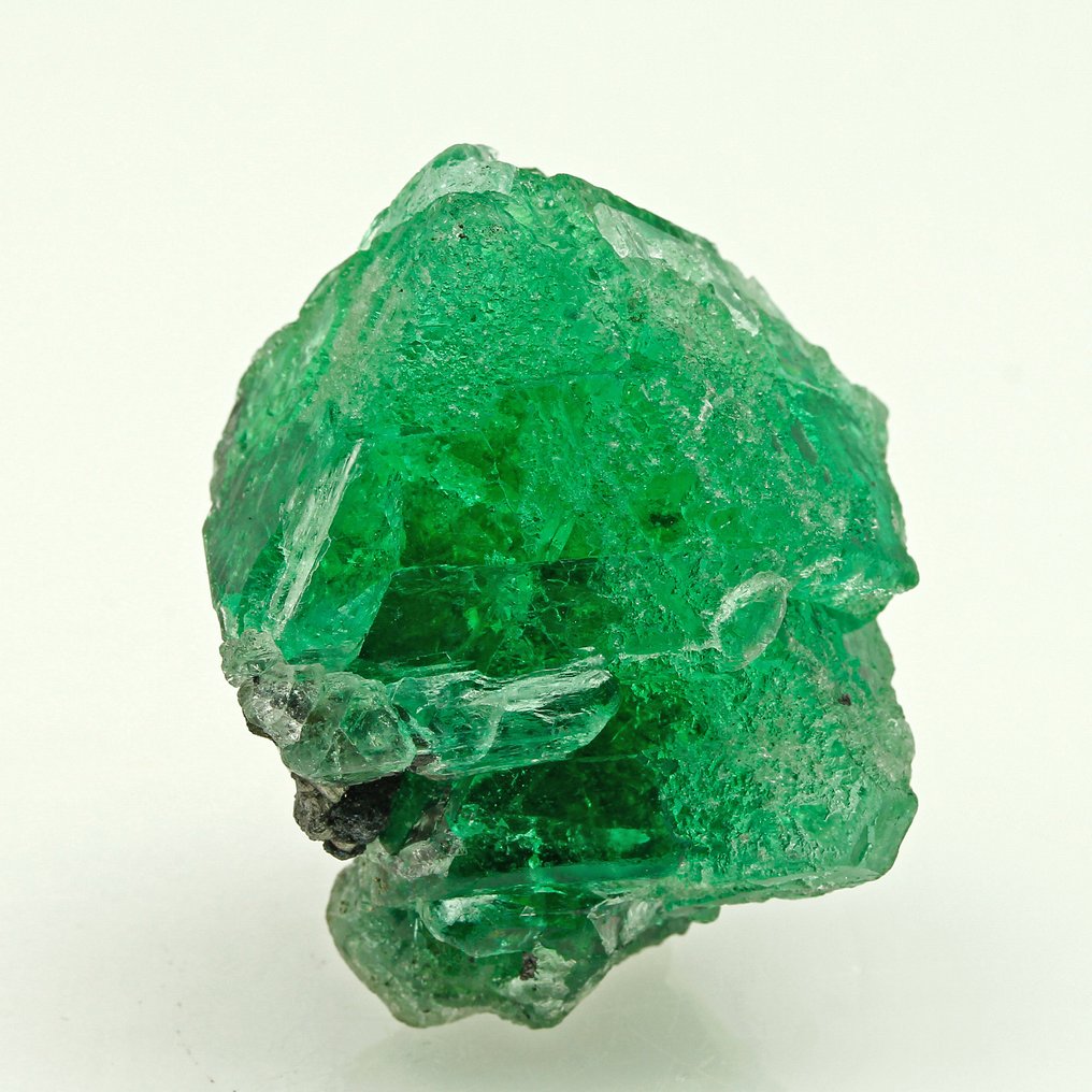 XL! Fluorit Verde Smarald – Octaedru Dublu Cristale - Înălțime: 4.7 cm - Lățime: 3.8 cm- 91 g #2.1