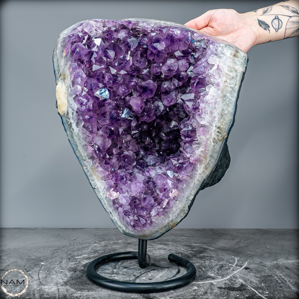 稀有天然糖衣紫水晶底座陈列 乌拉圭- 13039.42 g #1.0