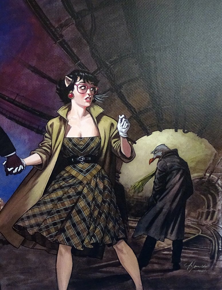Guarnido, Juanjo - 1 Offset Print - Blacksad - Le pont - 2024 #3.2