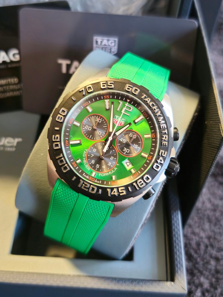 TAG Heuer - Formula 1 Chronograph Green Special2022 Full set Unworn! - Ingen mindstepris - CAZ101AP.WQS3889 - Mænd - 2022 #1.0