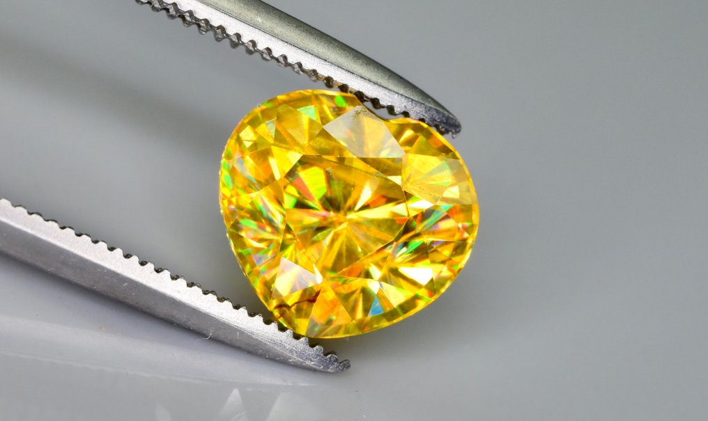 1 pcs 黃色, 綠色 榍石 - 2.25 ct - 國際有色寶石協會 (ICA GemLab) - 充满火焰锆石 #4.3