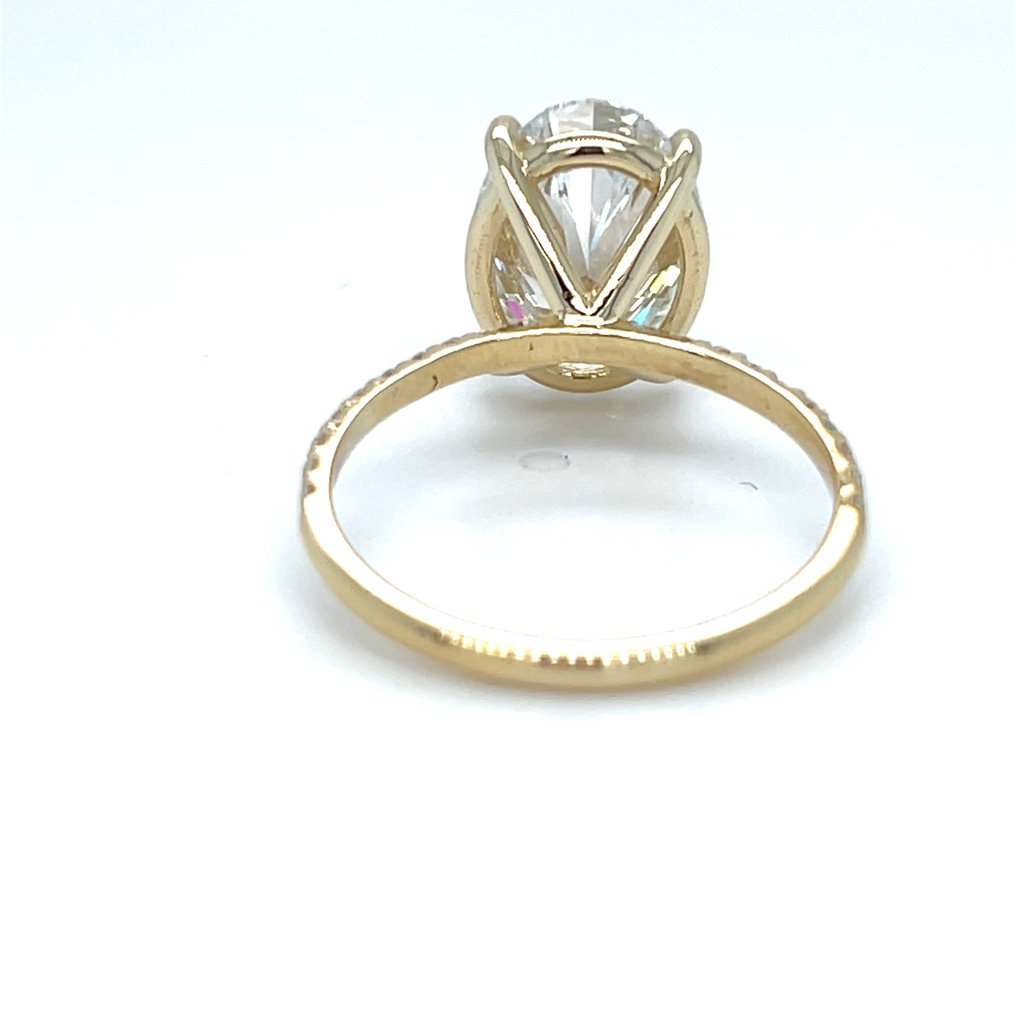 Δαχτυλίδι - 14 καράτια Κίτρινο χρυσό -  3.01ct. tw. Διαμάντι (Εργαστηριακής καλλιέργειας) - Διαμάντι #4.3