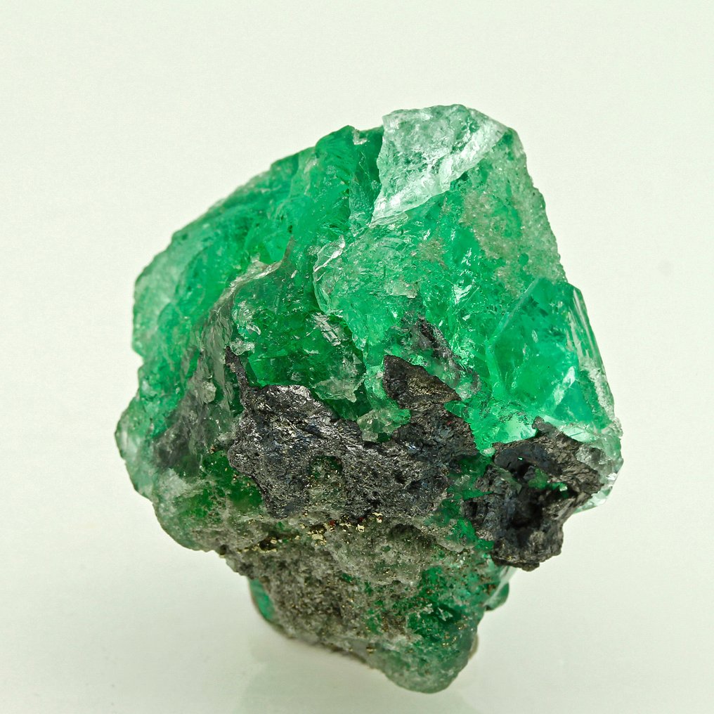 XL! Fluorit Verde Smarald – Octaedru Dublu Cristale - Înălțime: 4.7 cm - Lățime: 3.8 cm- 91 g #4.3