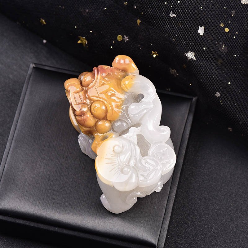 ALGT 认证 - 高度独家的天然黄龙玉 生动的颜色，来自大地的纯净- 235.14 g #4.3