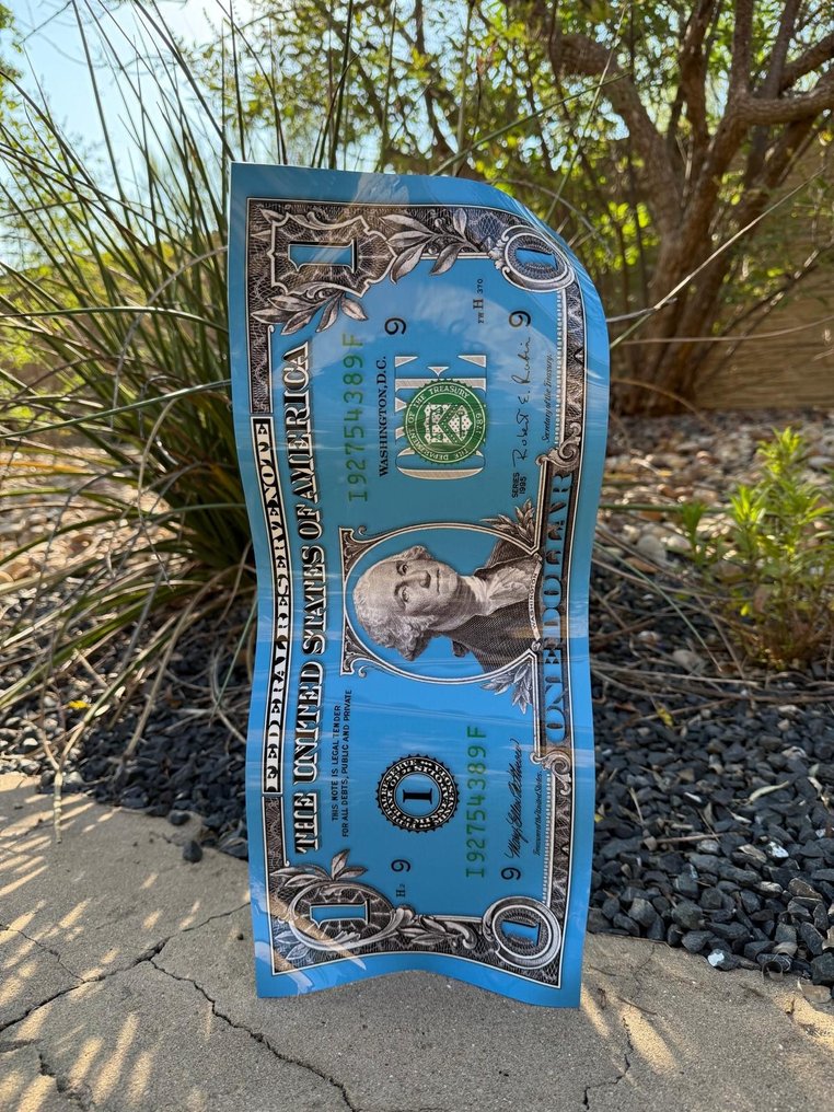 Karl Lagasse - One dollar Bleu Bello - Vendu sans prix de réserve, dernière œuvre disponible. #3.2