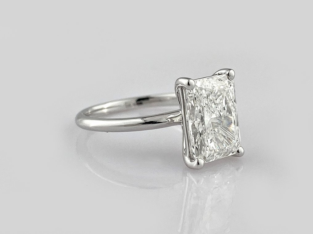 戒指 - 14K包金 白金 - 3.60ct. tw. 钻石 (实验室培育) #2.1